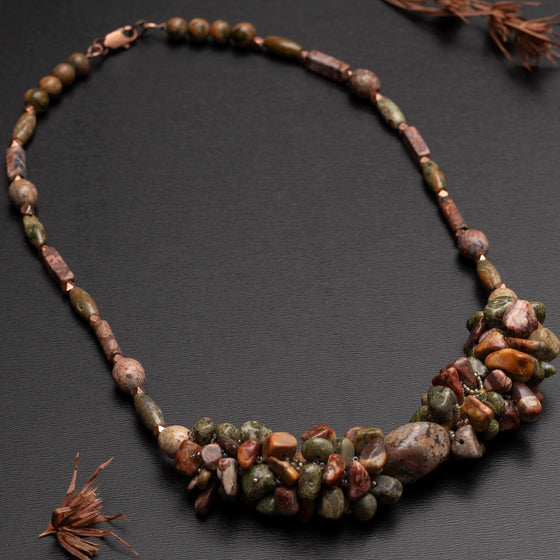 rhyolite and jasper necklace
