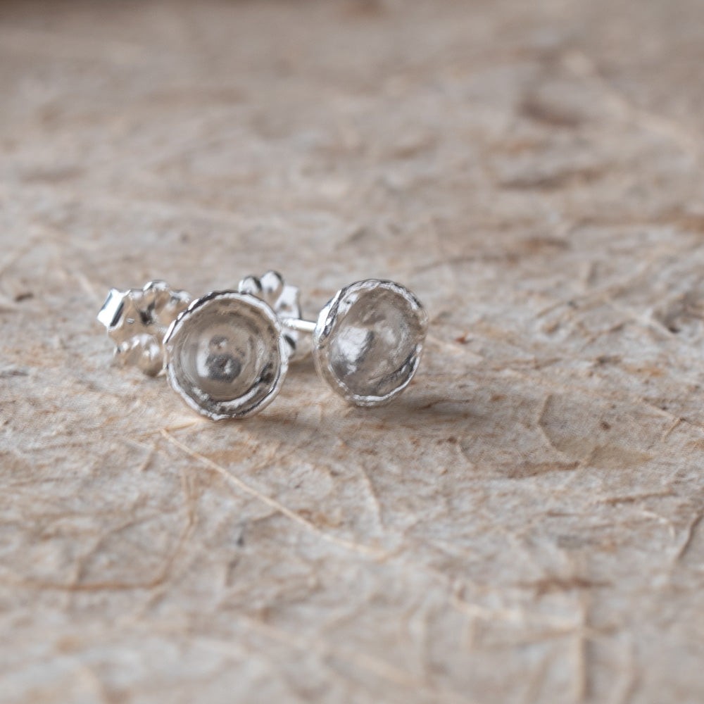 Sterling Silver Pebble Stud Earrings – Stone Trail