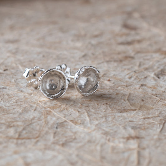 Sterling Silver Pebble Stud Earrings – Stone Trail
