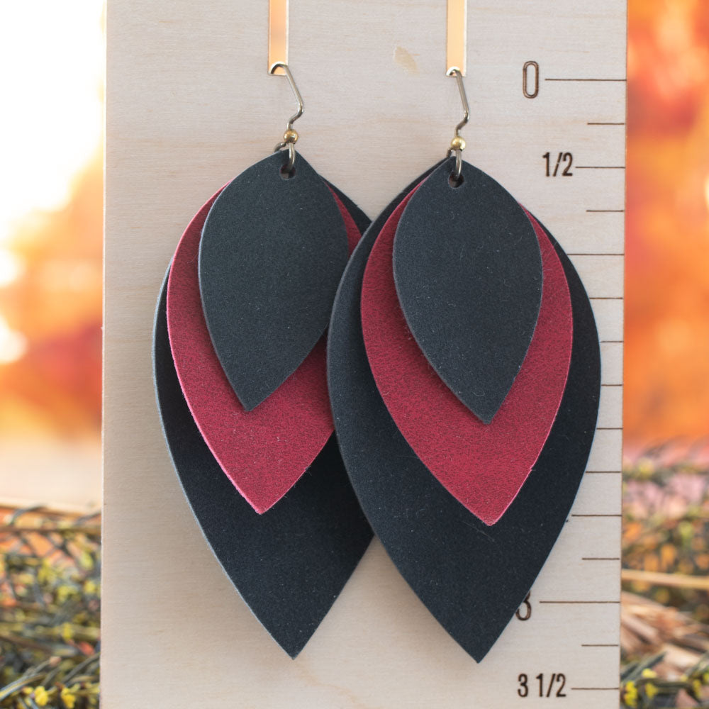 Statement Faux Leather Earrings