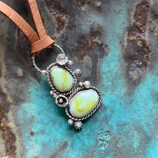 Variscite Sterling Silver Pendant – Hillside Relic