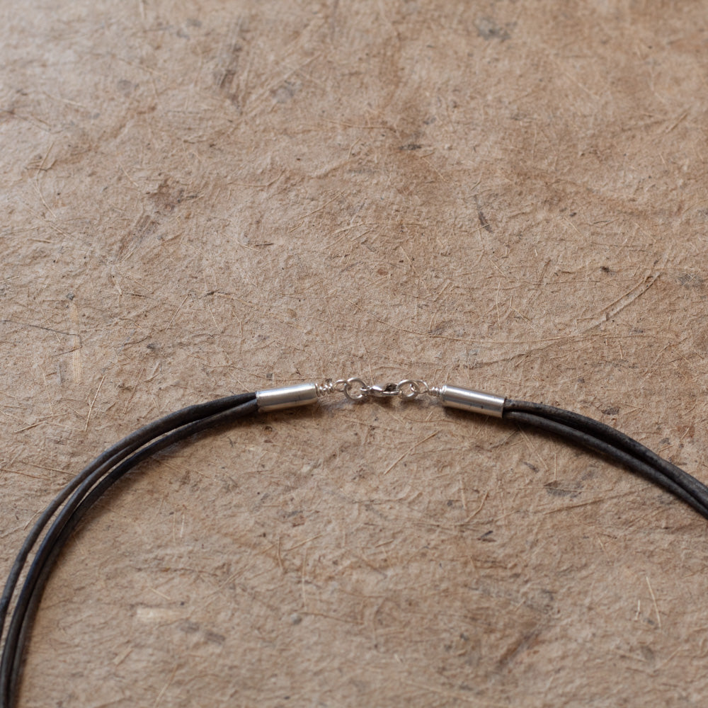 Wild Horse Stone Heart Leather Necklace – Three Strand