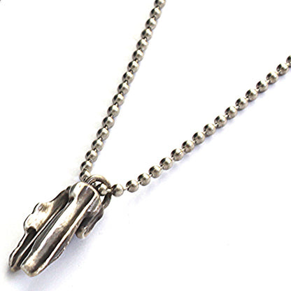 Handmade broomcast sterling silver necklace created from recycled scrap silver, unique organic pendant on silver chain