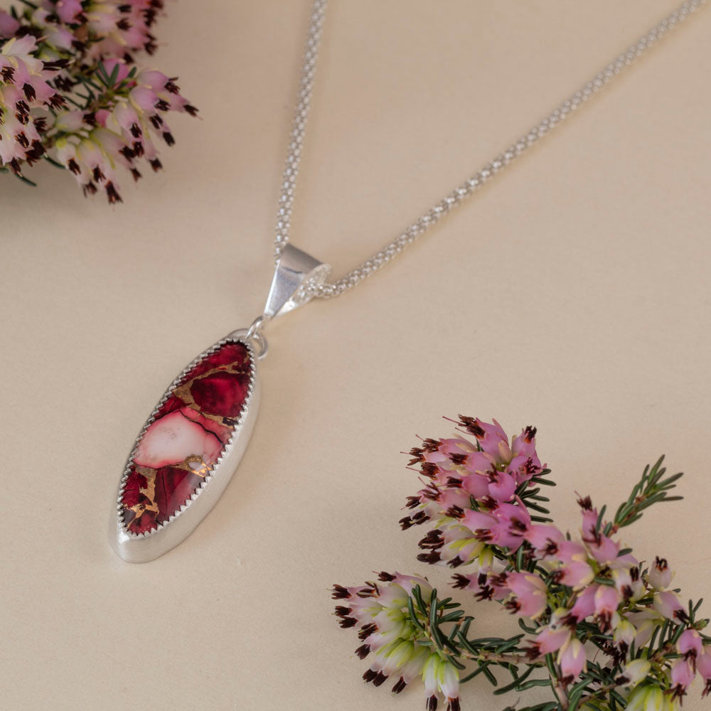 Dahlia Compositer Stone  Necklace