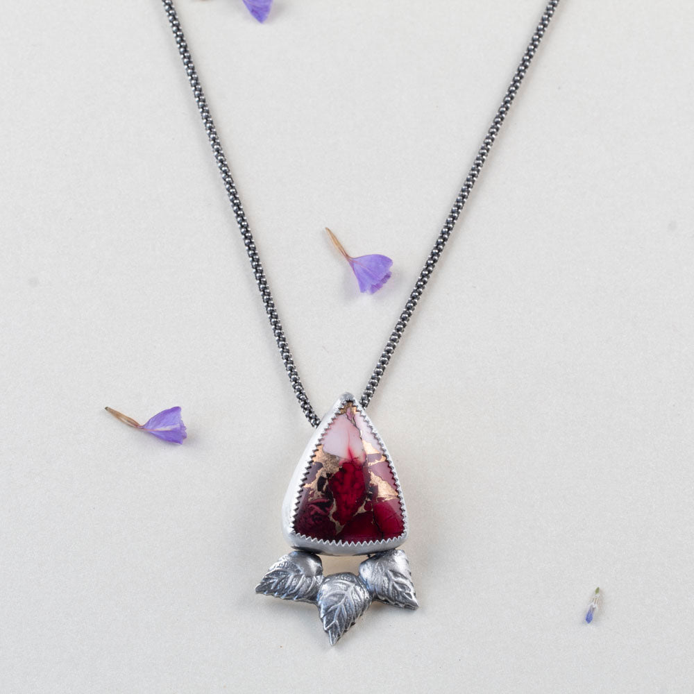 Dahlia Stone & Sterling Silver Necklace