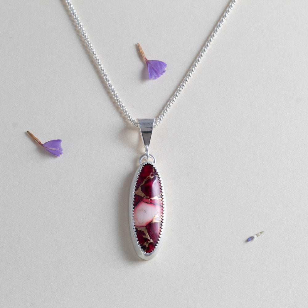 Dahlia Compositer Stone  Necklace