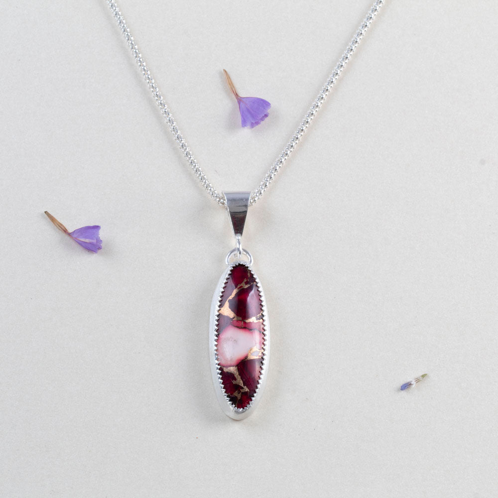 Dahlia Compositer Stone  Necklace