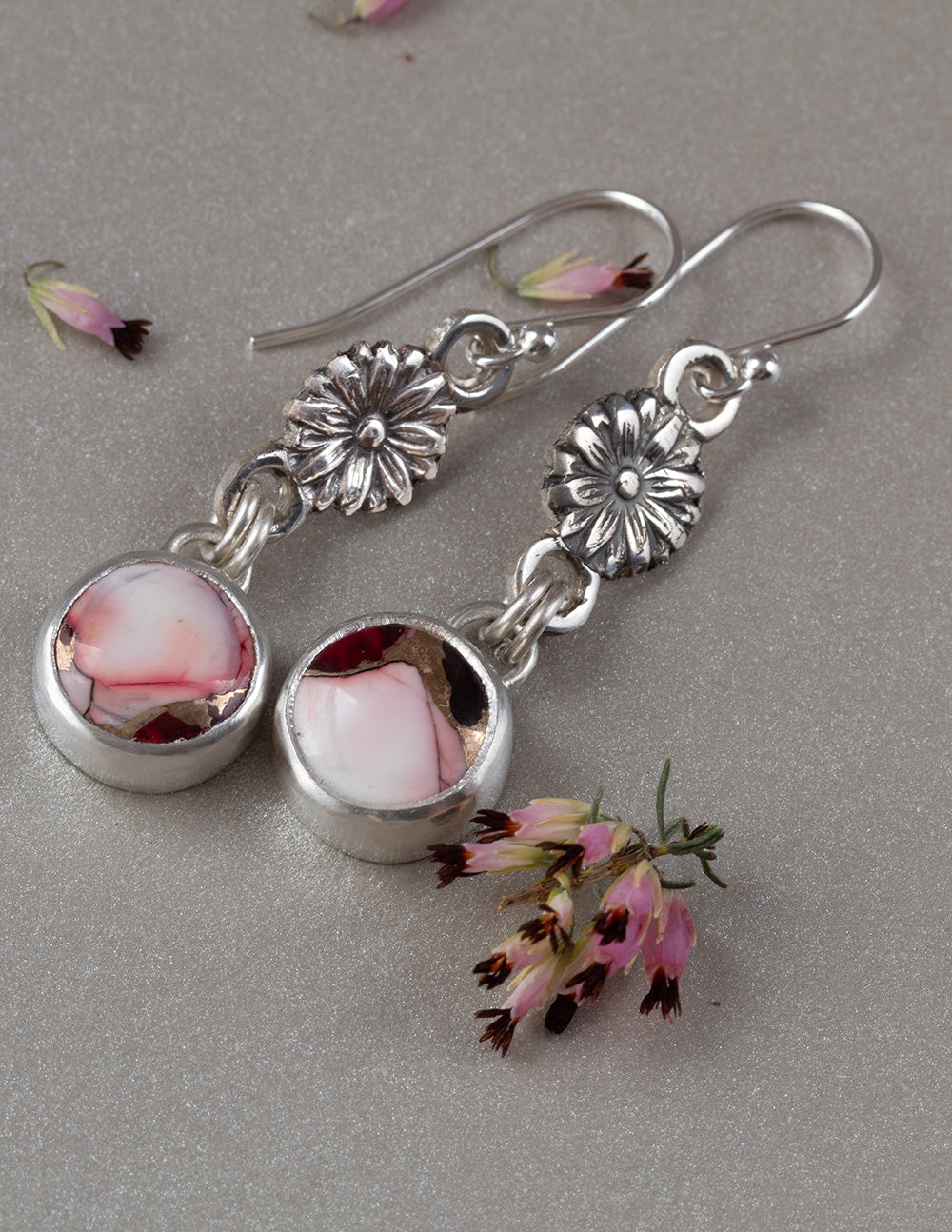 Dainty Dahlia Earrings