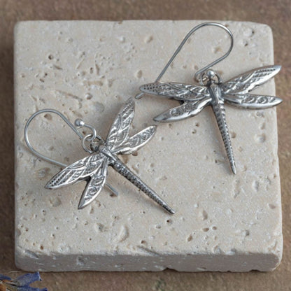 Sterling Silver Dragonfly Earrings