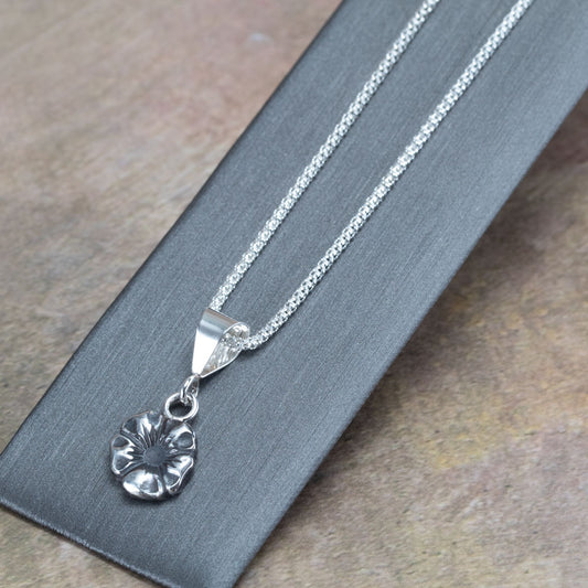 Petite Silver Blossom Necklace