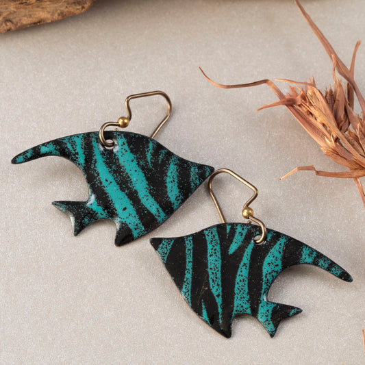 Blue Fish Earrings