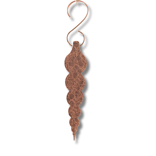 Floral Copper Bauble Ornament