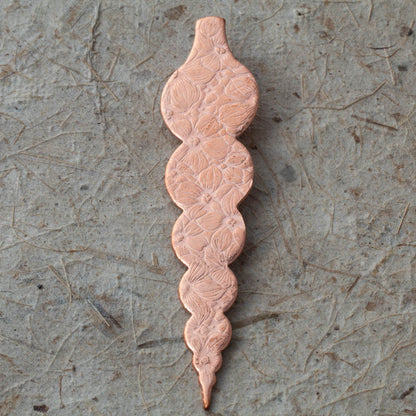 Floral Copper Bauble Ornament