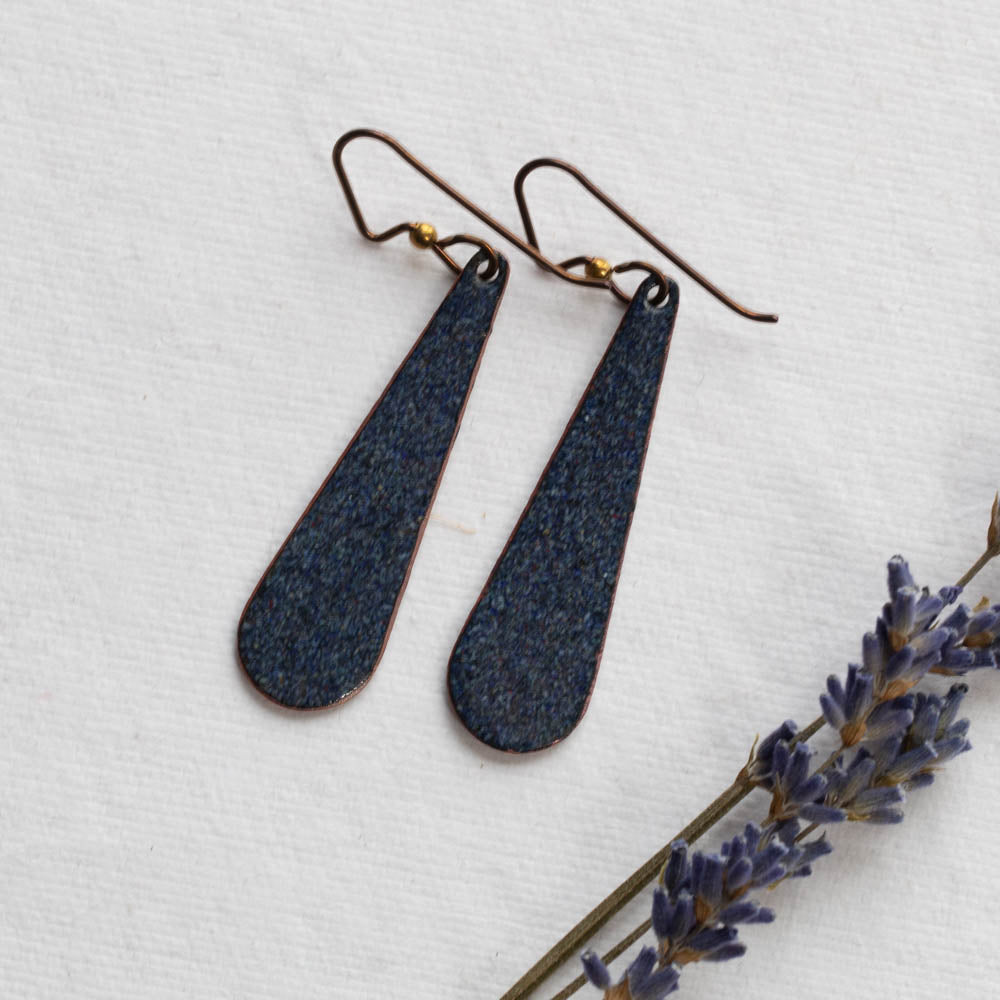 Back of floral teardrop earrings