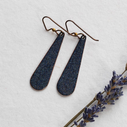 Back of floral teardrop earrings