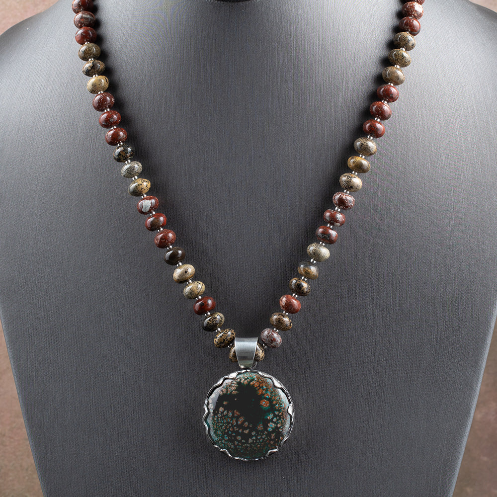 Enamel & Jasper Necklace