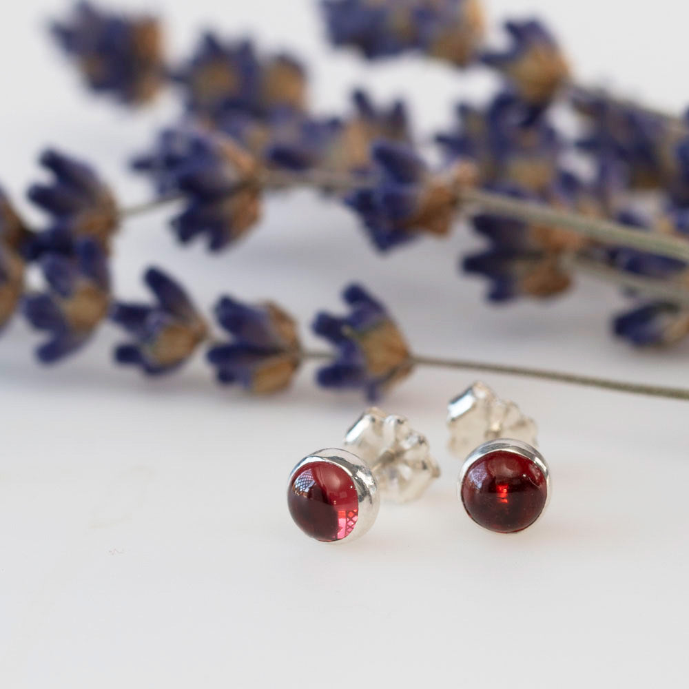 Garnet Studs