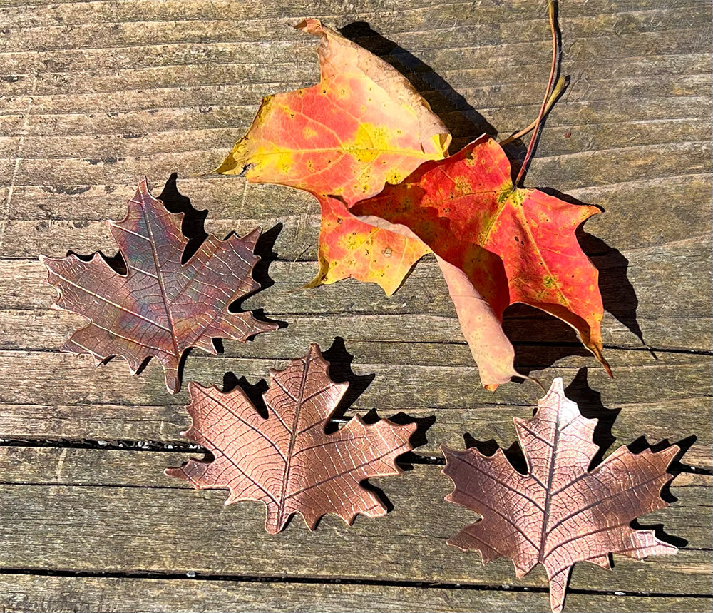 Copper Maple Leaf Brooch