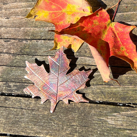 Copper Maple Leaf Brooch