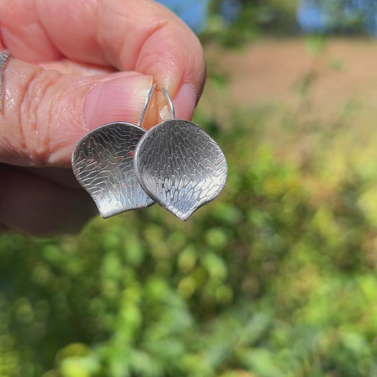 video of petal catch earrings
