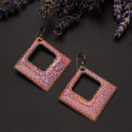 Enamel Earrings For Fall