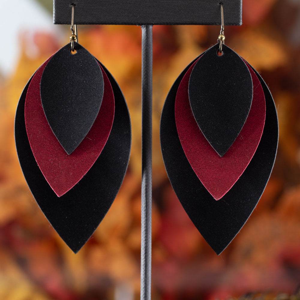 Statement Faux Leather Earrings