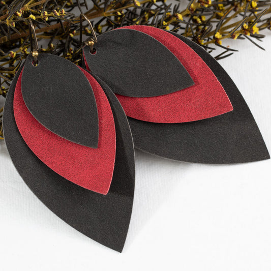 Statement Faux Leather Earrings