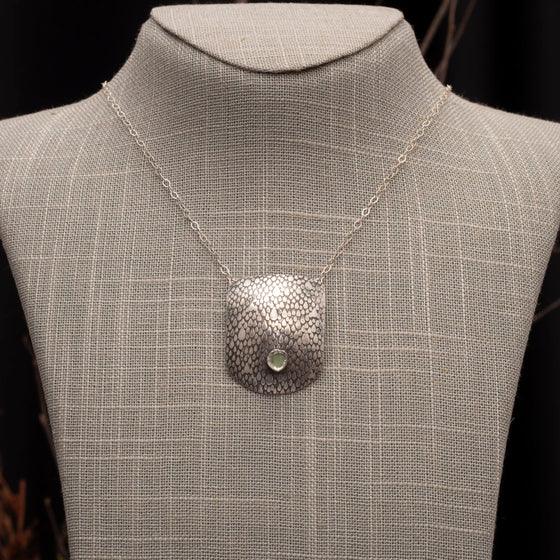 sterling silver necklace with raindrop pattern