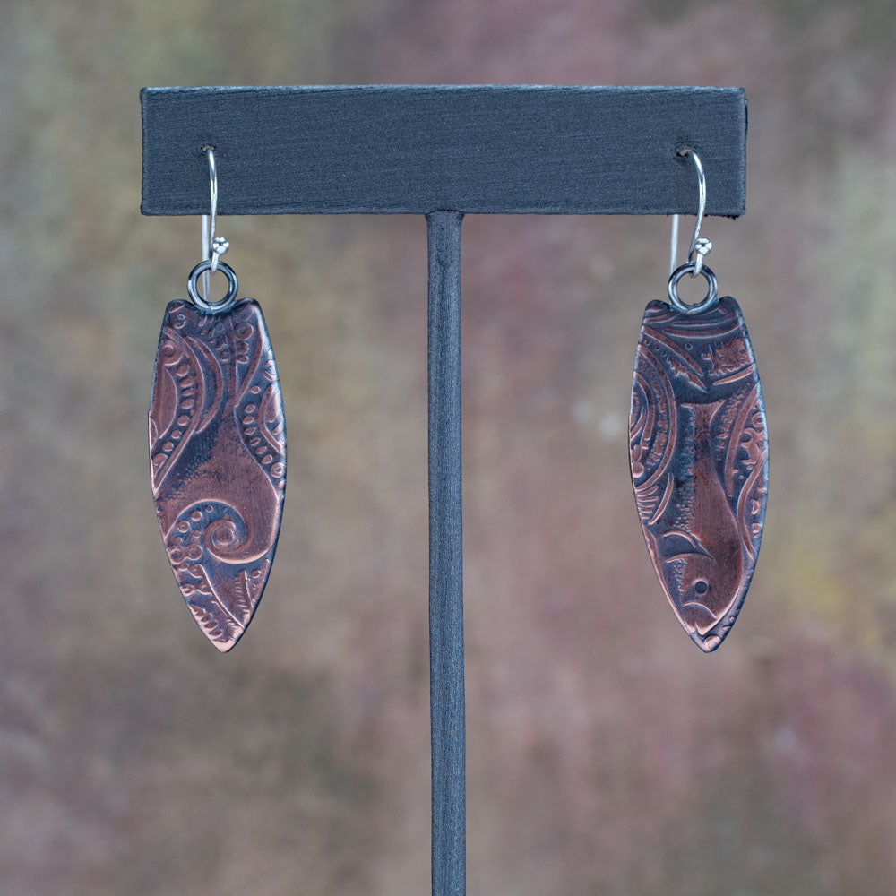 Copper Surfboard Earrings