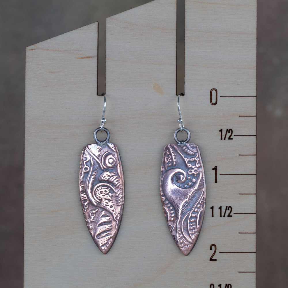 Copper Surfboard Earrings