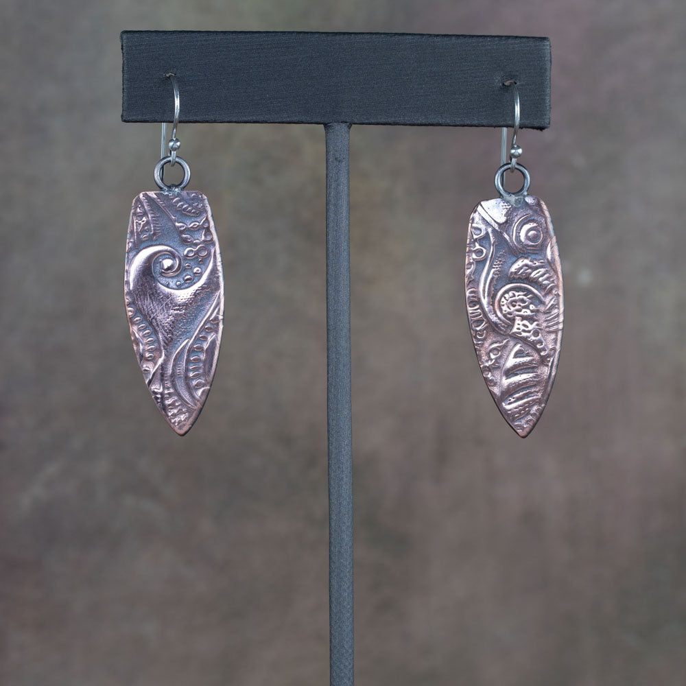 Copper Surfboard Earrings