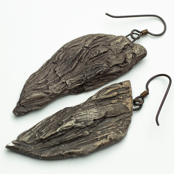 Driftwood Ceramic Spike Earrings