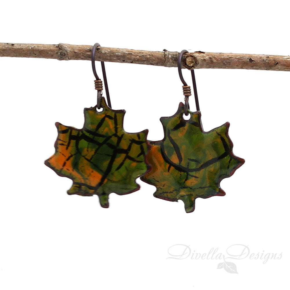 maple leaf earrings