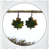 Green & Orange Maple Leaf Earrings