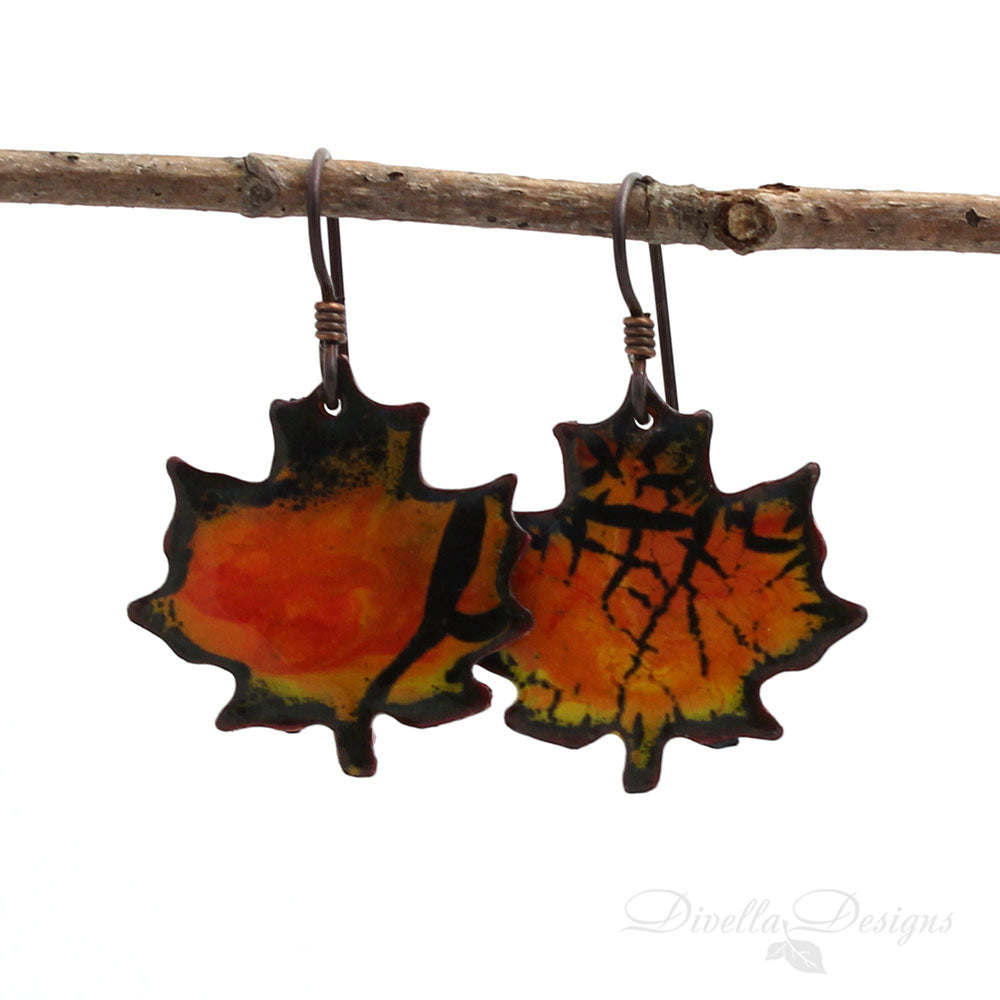 maple leaf earrings