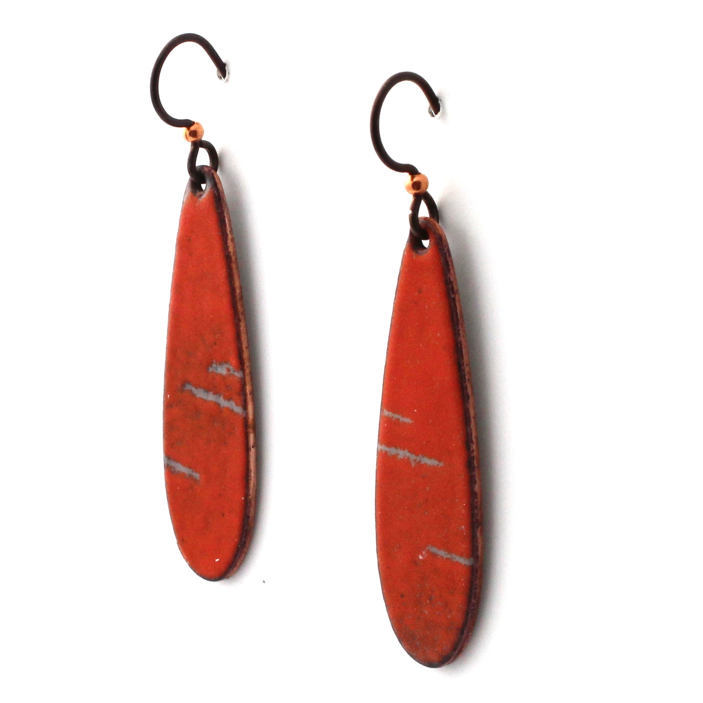 orange handmade earrings