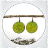 Spring Green & Yellow Crackle Earrings