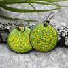 Spring Green & Yellow Crackle Earrings
