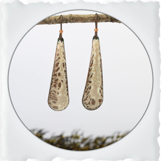 brown teardrop earrings