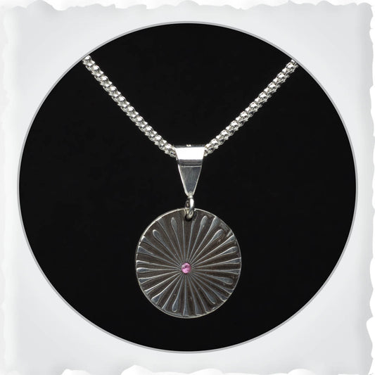 Fine Silver Burst Pendant