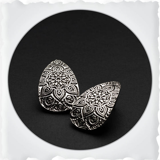 Fine Silver Mandala Earrings