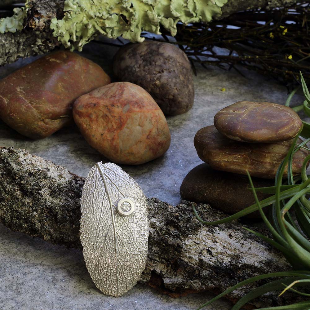 Sterling Silver Sage Leaf Pendant