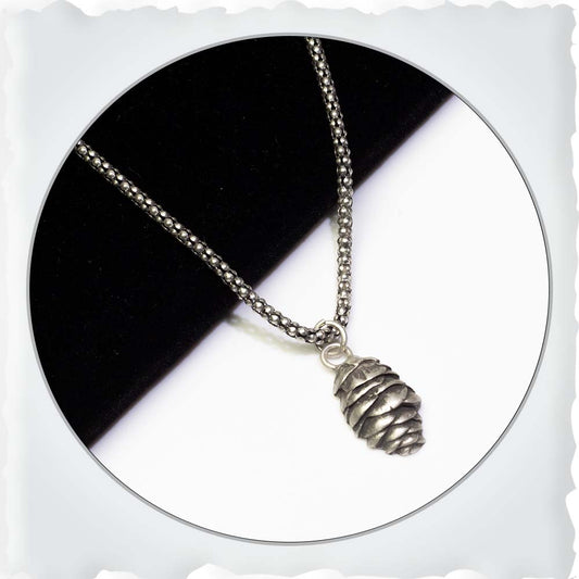 Silver Pine Cone Necklace