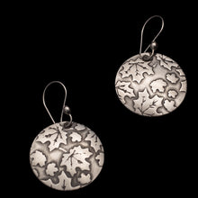  Round Silver Maple Leaf Earrings