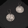 Round Silver Maple Leaf Earrings