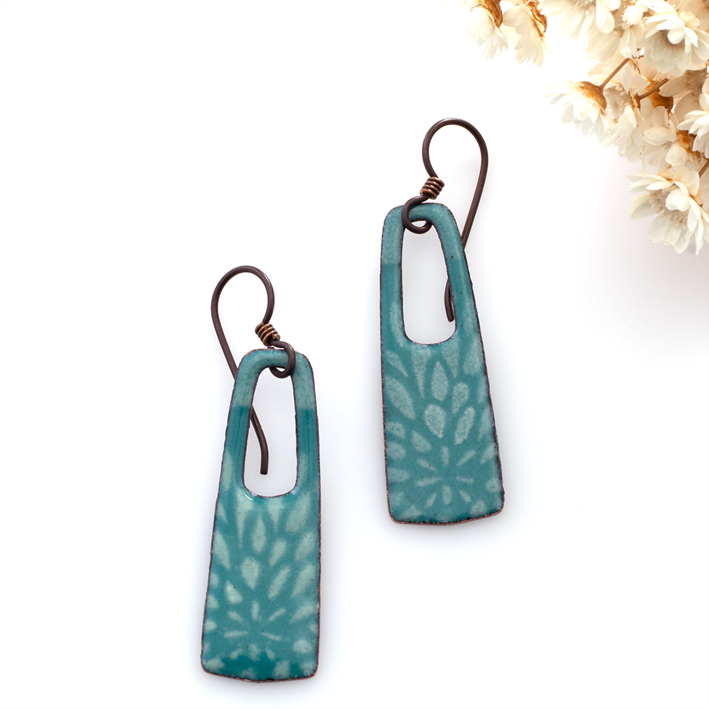 Two-Toned Aqua Earrings