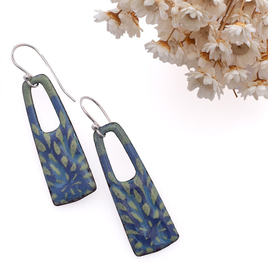 Periwinkle Spring Fling Rectangle Earrings