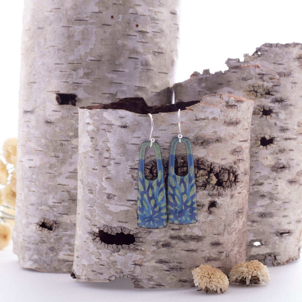 Periwinkle Spring Fling Rectangle Earrings