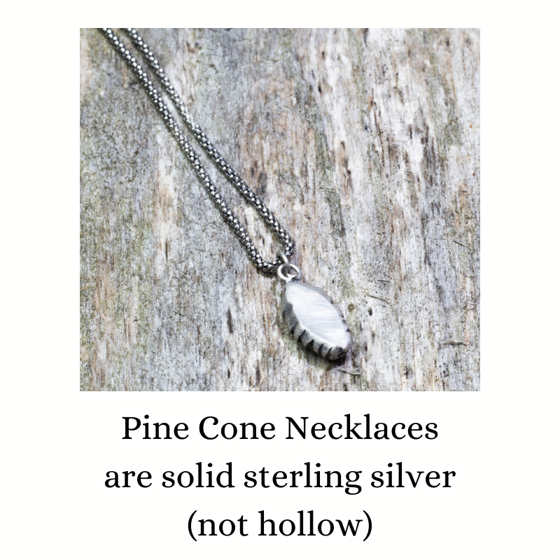 Back  pine cone pendant necklace