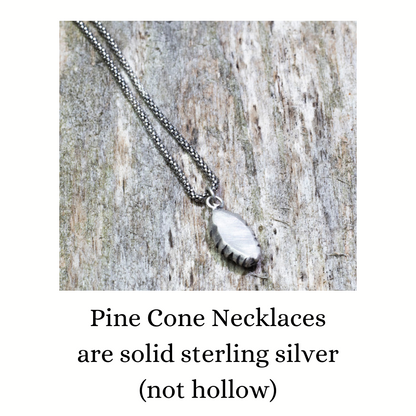 Back  pine cone pendant necklace